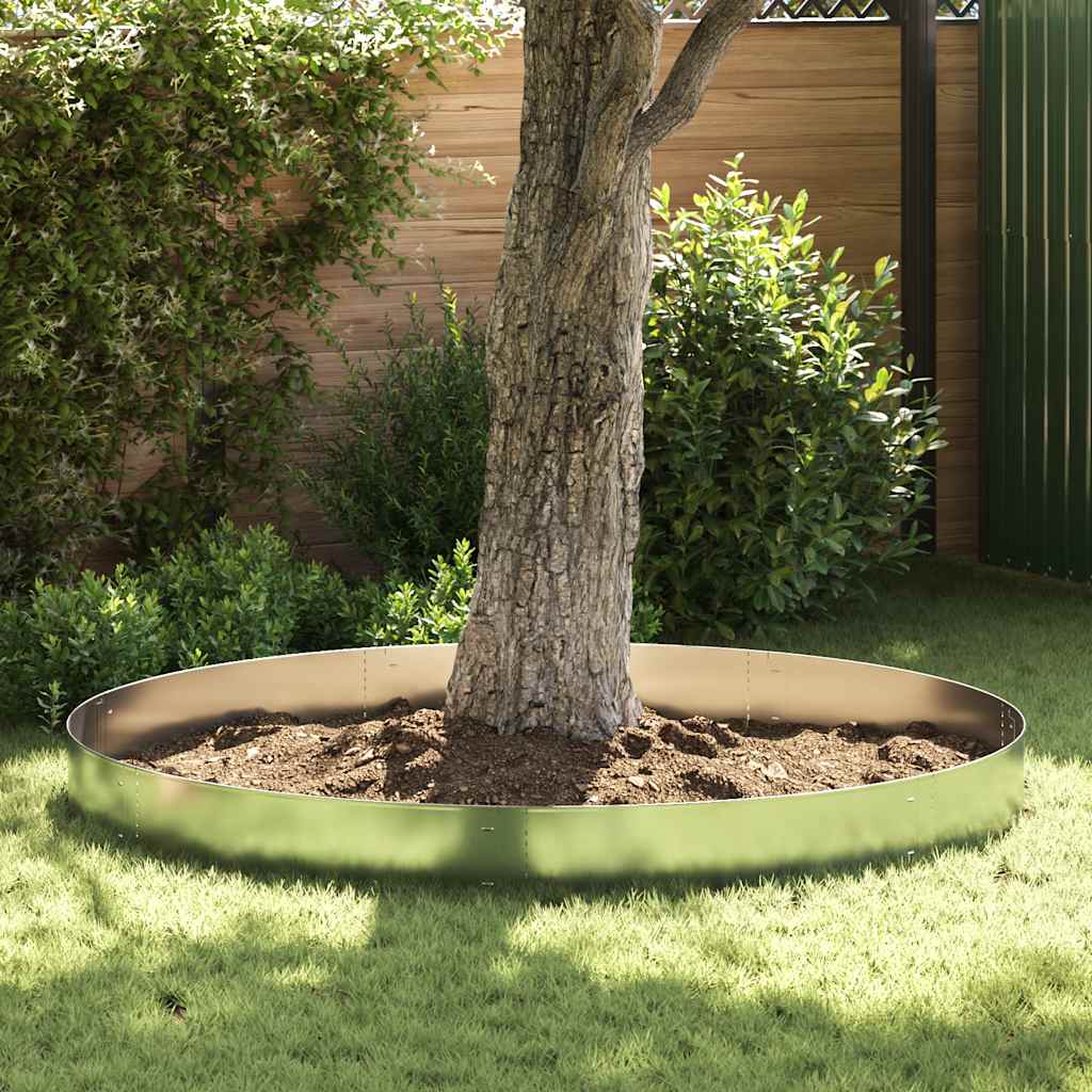 Pannelli Recinzione per Prato 15 pz Acciaio Zincato 100x20 cm