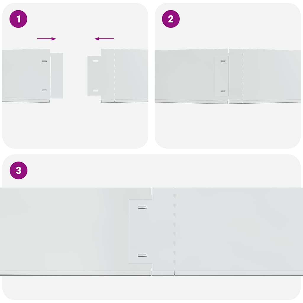 Pannelli Recinzione per Prato 20 pz Acciaio Zincato 100x20 cm | homemem39