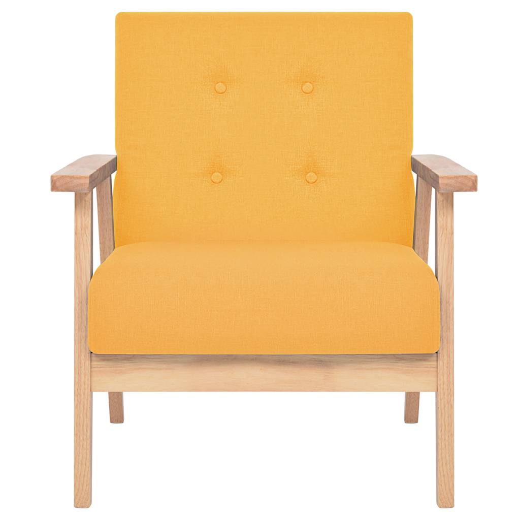 Set di Divani 2 pz in Tessuto Giallo | homemem39
