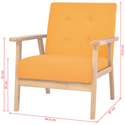Set di Divani 2 pz in Tessuto Giallo | homemem39