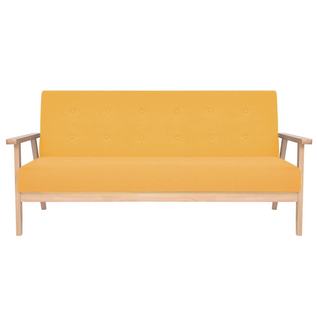 Set di Divani 2 pz in Tessuto Giallo | homemem39