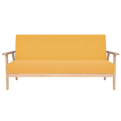 Set di Divani 2 pz in Tessuto Giallo | homemem39