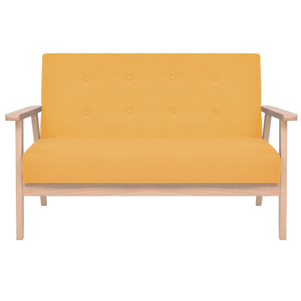 Set di Divani 2 pz in Tessuto Giallo | homemem39