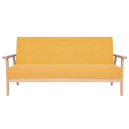Set di Divani 3 pz in Tessuto Giallo | homemem39