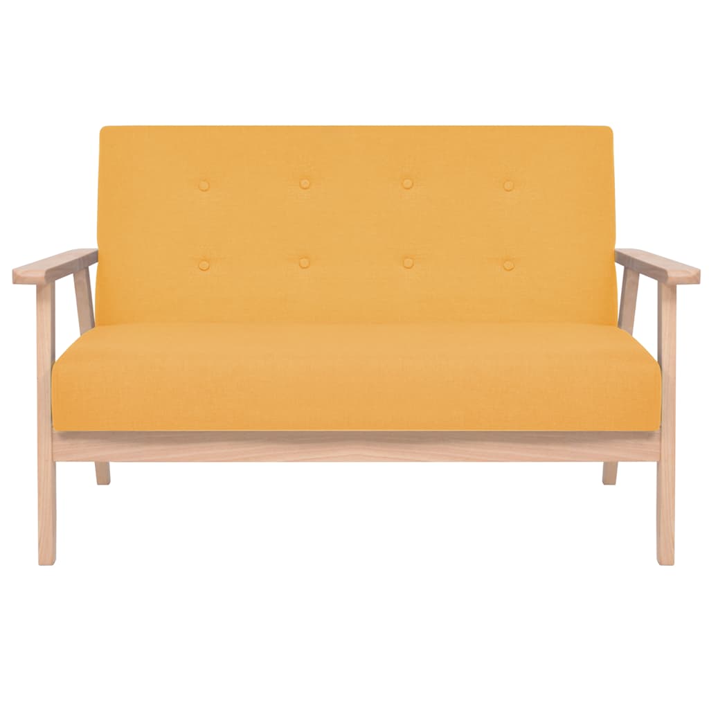 Set di Divani 3 pz in Tessuto Giallo | homemem39