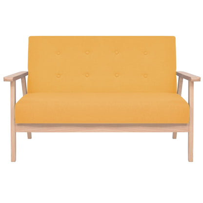 Set di Divani 3 pz in Tessuto Giallo | homemem39