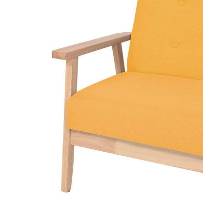 Set di Divani 3 pz in Tessuto Giallo | homemem39