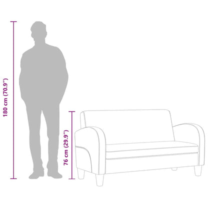 Divano a 2 Posti in Pelle Artificiale Nero - homemem39