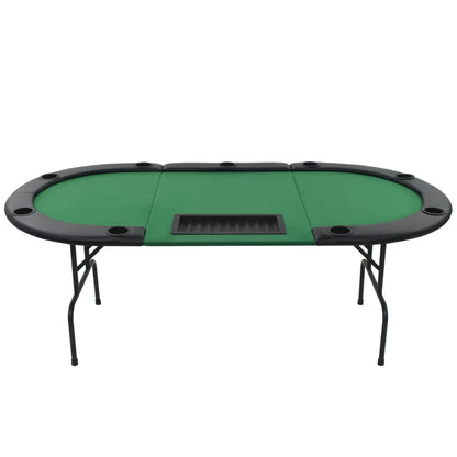 Tavolo da Poker Piegabile in 3 per 9 Giocatori Ottagonale Verde - homemem39