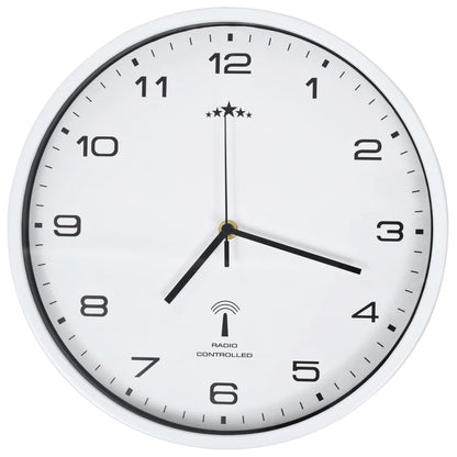 Orologio a Parete Radiocontrollato Movimento Quarzo 31cm Bianco | homemem39
