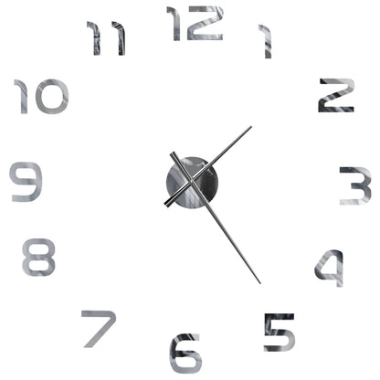 Orologio da Parete 3D in Stile Moderno 100cm XXL Argento - homemem39