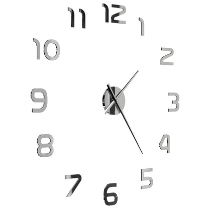 Orologio da Parete 3D in Stile Moderno 100cm XXL Argento - homemem39