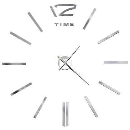 Orologio da Parete 3D in Stile Moderno 100cm XXL Argento - homemem39
