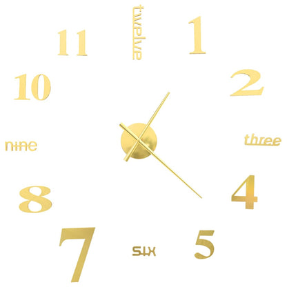 Orologio da Parete 3D in Stile Moderno 100cm XXL Oro - homemem39