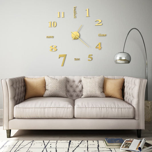 Orologio da Parete 3D in Stile Moderno 100cm XXL Oro - homemem39