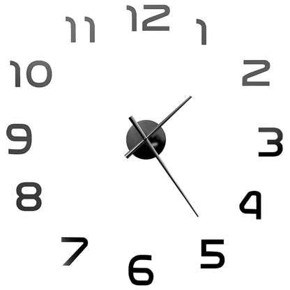 Orologio da Parete 3D in Stile Moderno 100cm XXL Nero - homemem39