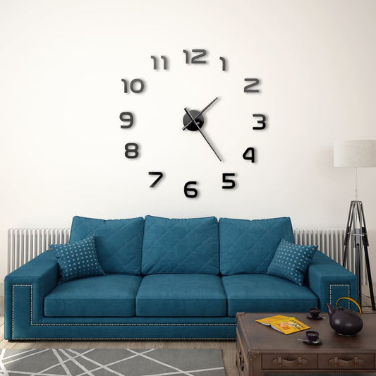Orologio da Parete 3D in Stile Moderno 100cm XXL Nero - homemem39