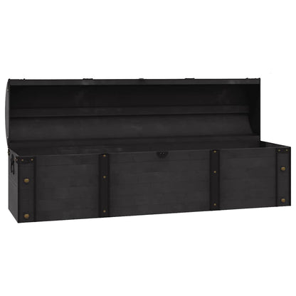 Baule in Legno Massello Stile Vintage 120x30x40 cm - homemem39