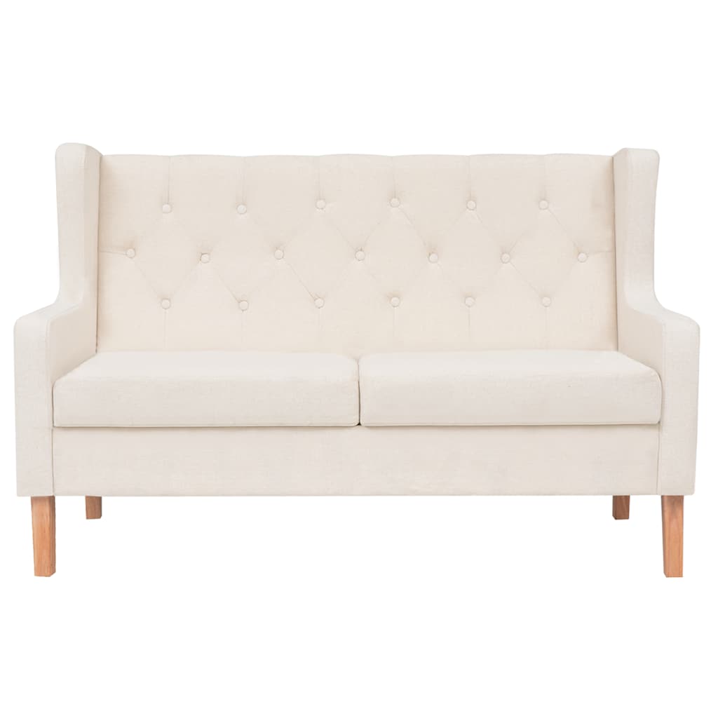 Set Divani 2 pz in Tessuto Bianco Crema | homemem39