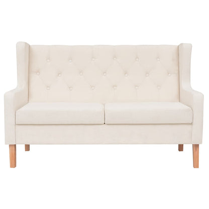 Set Divani 2 pz in Tessuto Bianco Crema | homemem39