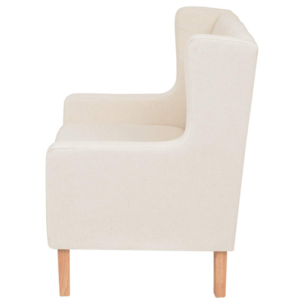 Set Divani 2 pz in Tessuto Bianco Crema | homemem39