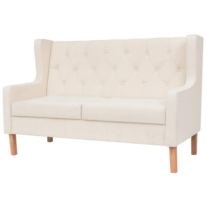 Set Divani 2 pz in Tessuto Bianco Crema | homemem39
