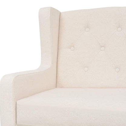 Set Divani 2 pz in Tessuto Bianco Crema | homemem39