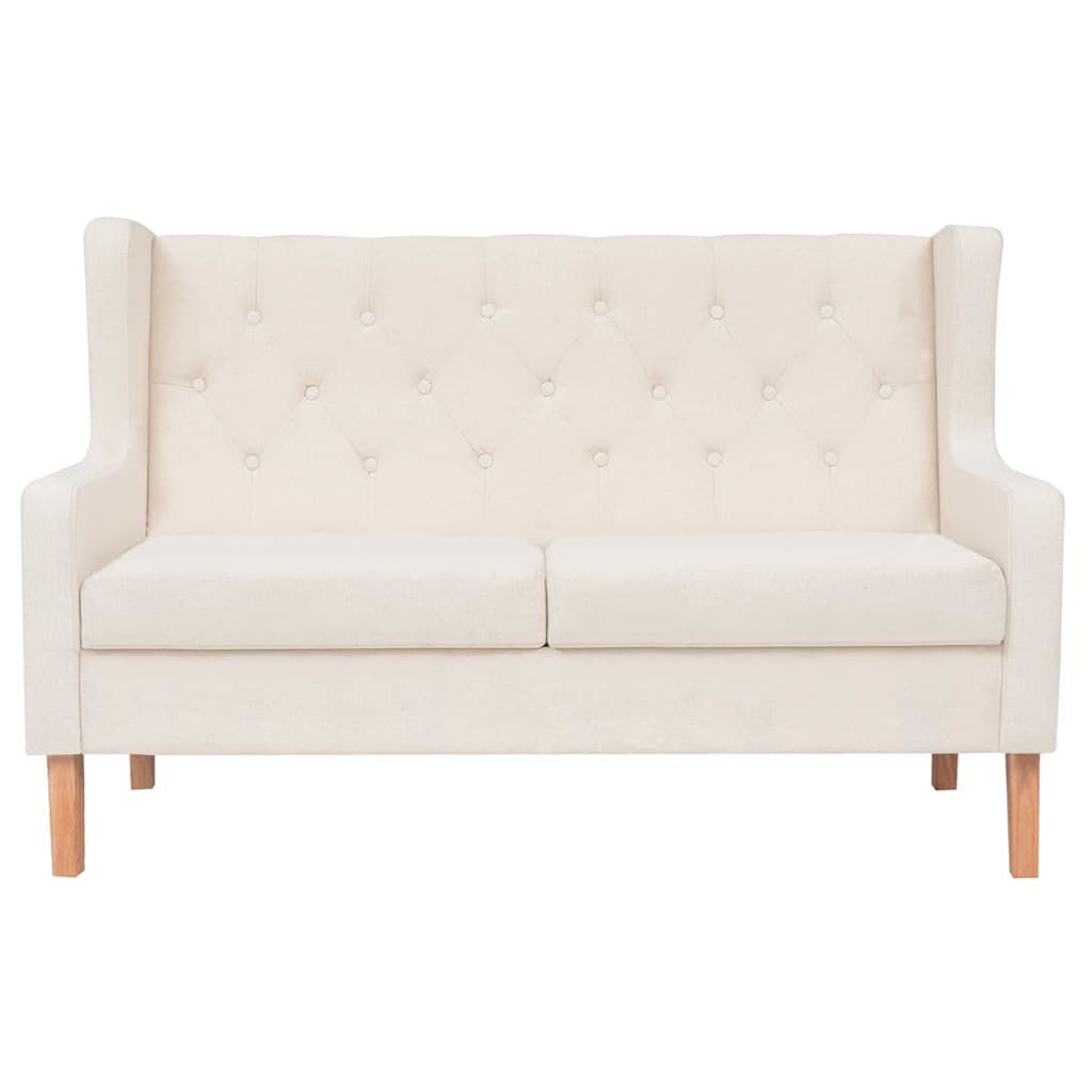 Set Divani 3 pz in Tessuto Bianco Crema | homemem39