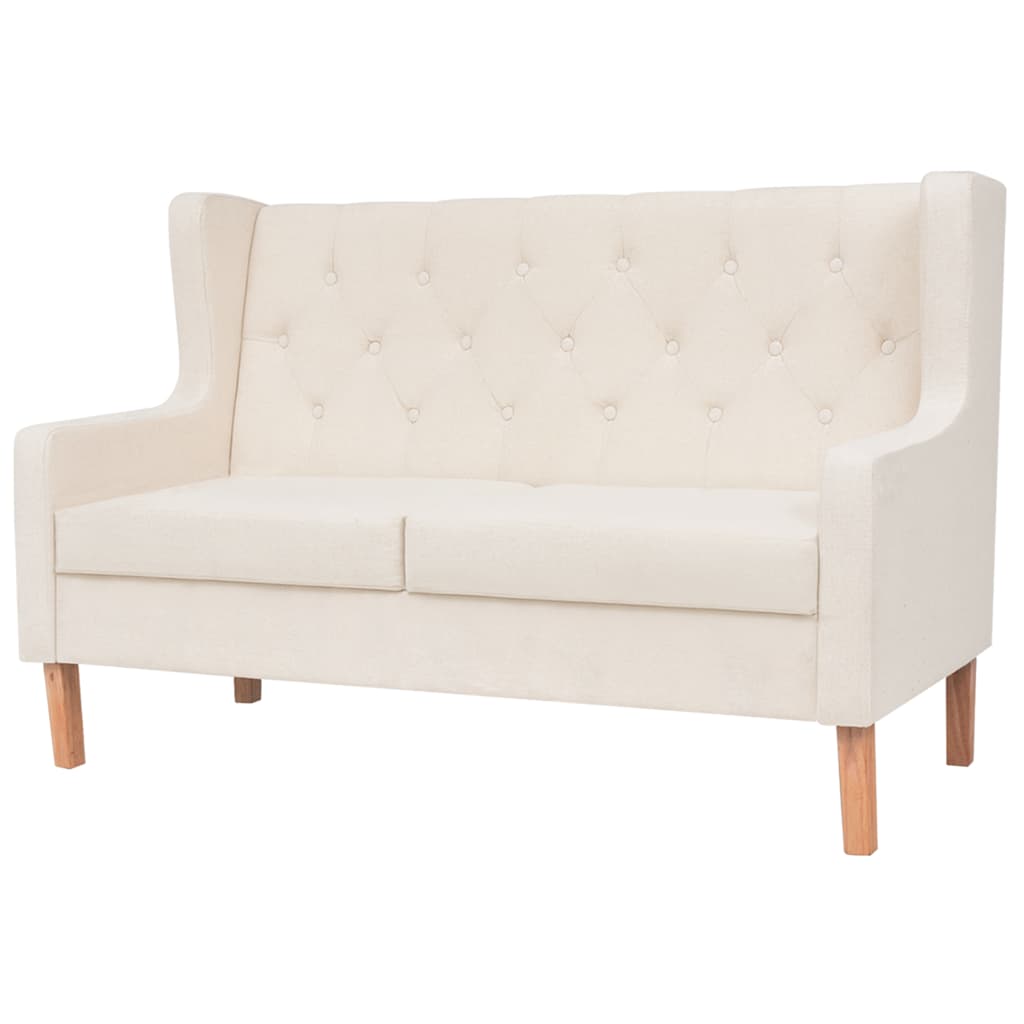 Set Divani 3 pz in Tessuto Bianco Crema | homemem39