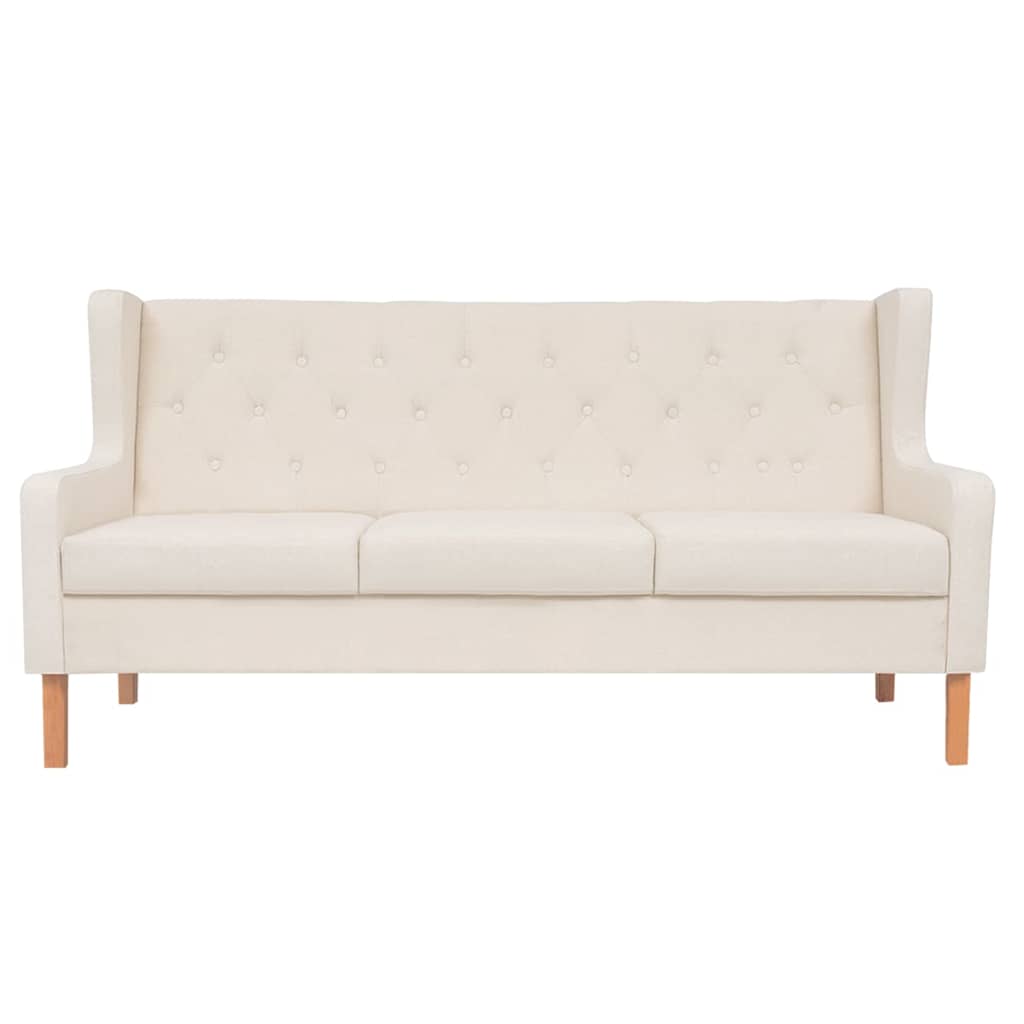 Set Divani 3 pz in Tessuto Bianco Crema | homemem39