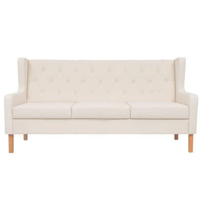 Set Divani 3 pz in Tessuto Bianco Crema | homemem39