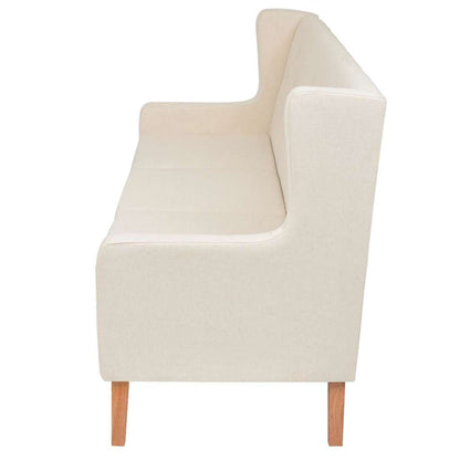Set Divani 3 pz in Tessuto Bianco Crema | homemem39