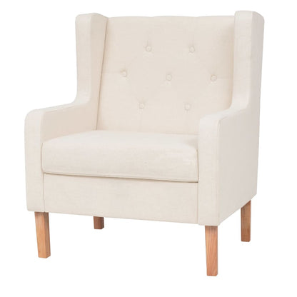 Set Divani 3 pz in Tessuto Bianco Crema | homemem39