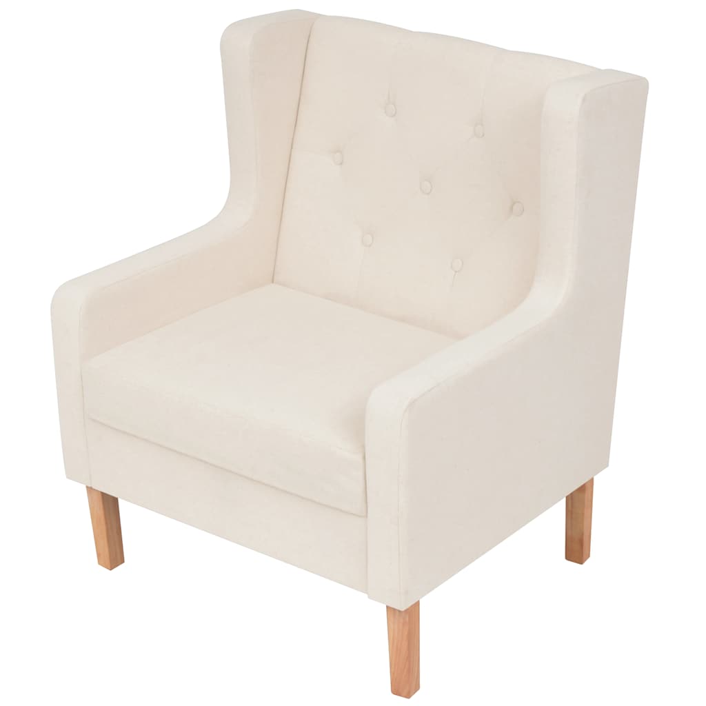 Set Divani 3 pz in Tessuto Bianco Crema | homemem39