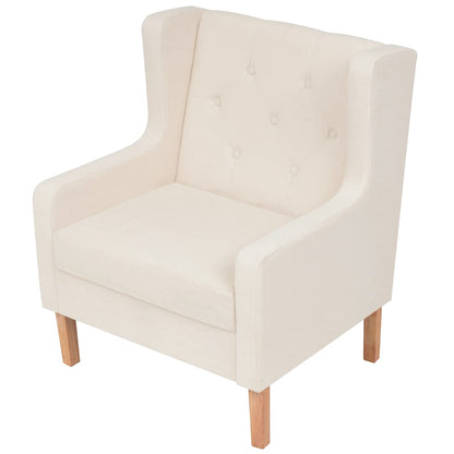 Set Divani 3 pz in Tessuto Bianco Crema | homemem39