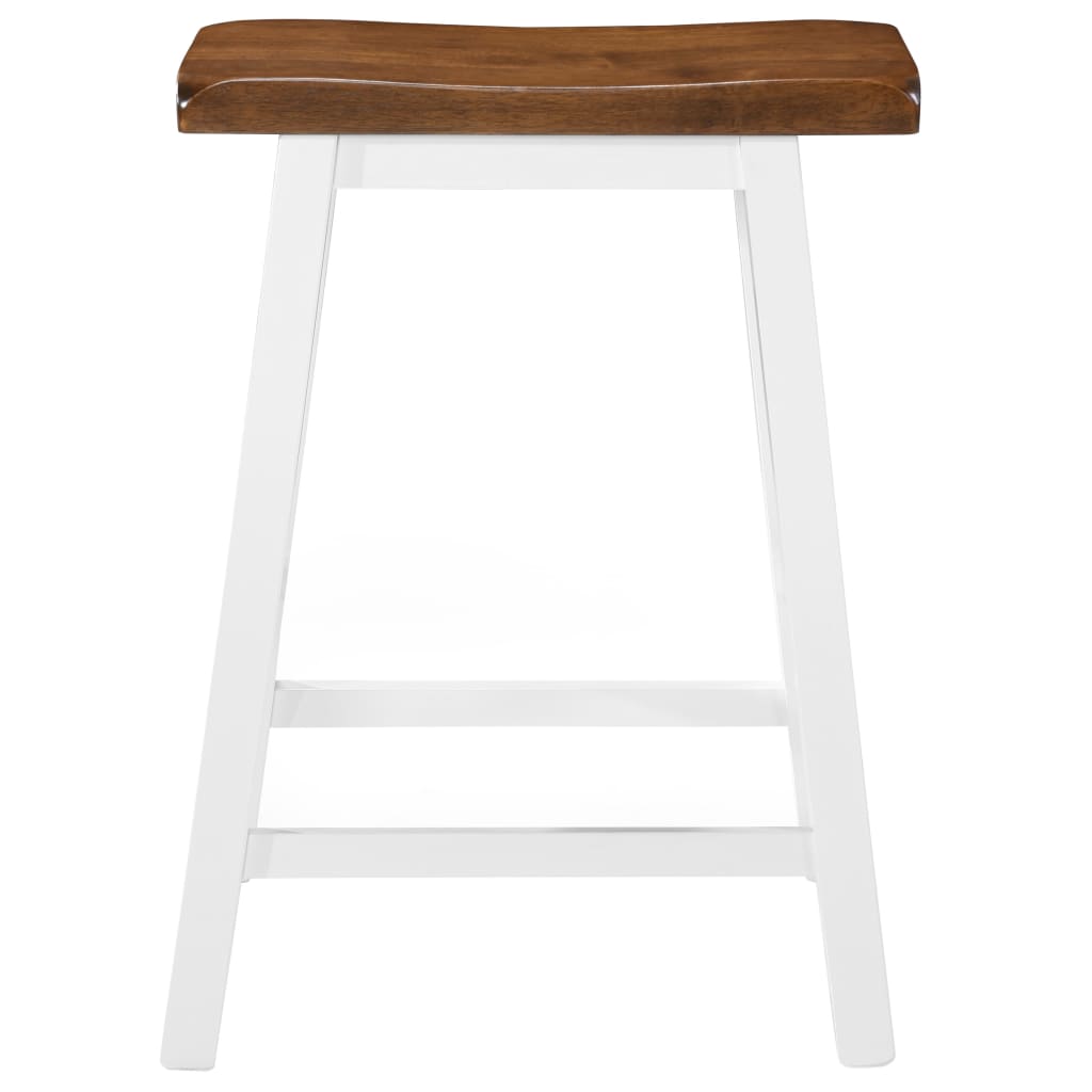 Sgabelli da Bar 2 pz in Legno Massello - homemem39