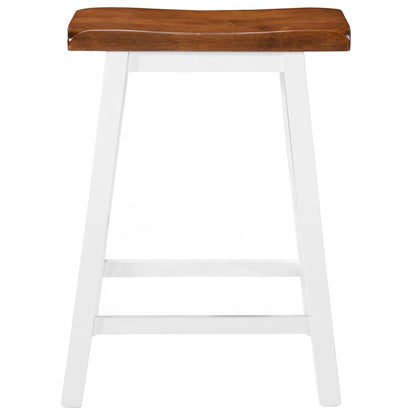 Sgabelli da Bar 2 pz in Legno Massello - homemem39