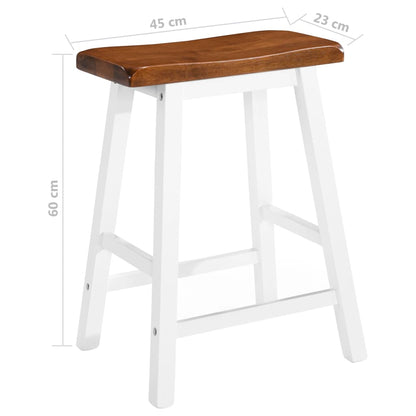 Sgabelli da Bar 2 pz in Legno Massello - homemem39