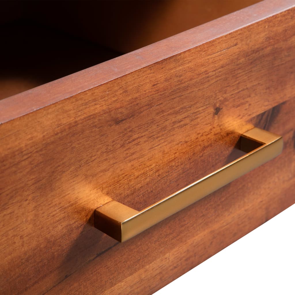 Tavolino da Salotto in Legno Massello di Acacia 90x50x40 cm | homemem39