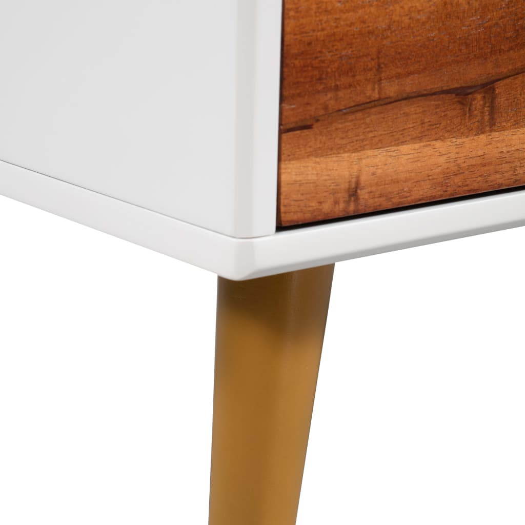 Tavolino da Salotto in Legno Massello di Acacia 90x50x40 cm | homemem39