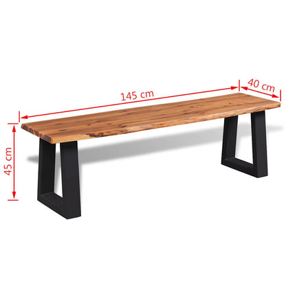 Panca in Legno Massello di Acacia 145 cm | homemem39