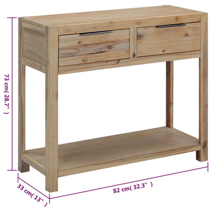 Tavolo Consolle 82x33x73 cm in Legno Massello di Acacia | homemem39