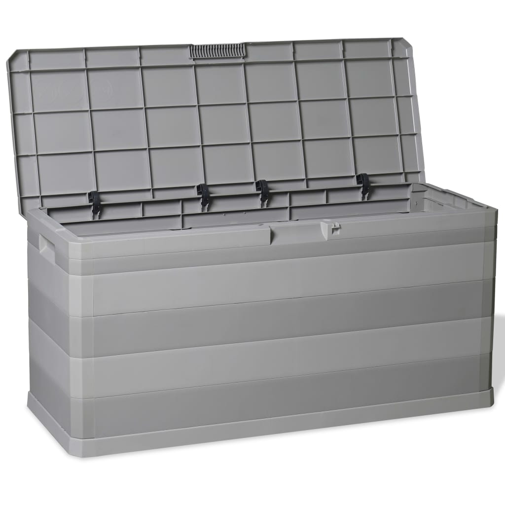 Baule da Giardino Grigio 117x45x56 cm - homemem39