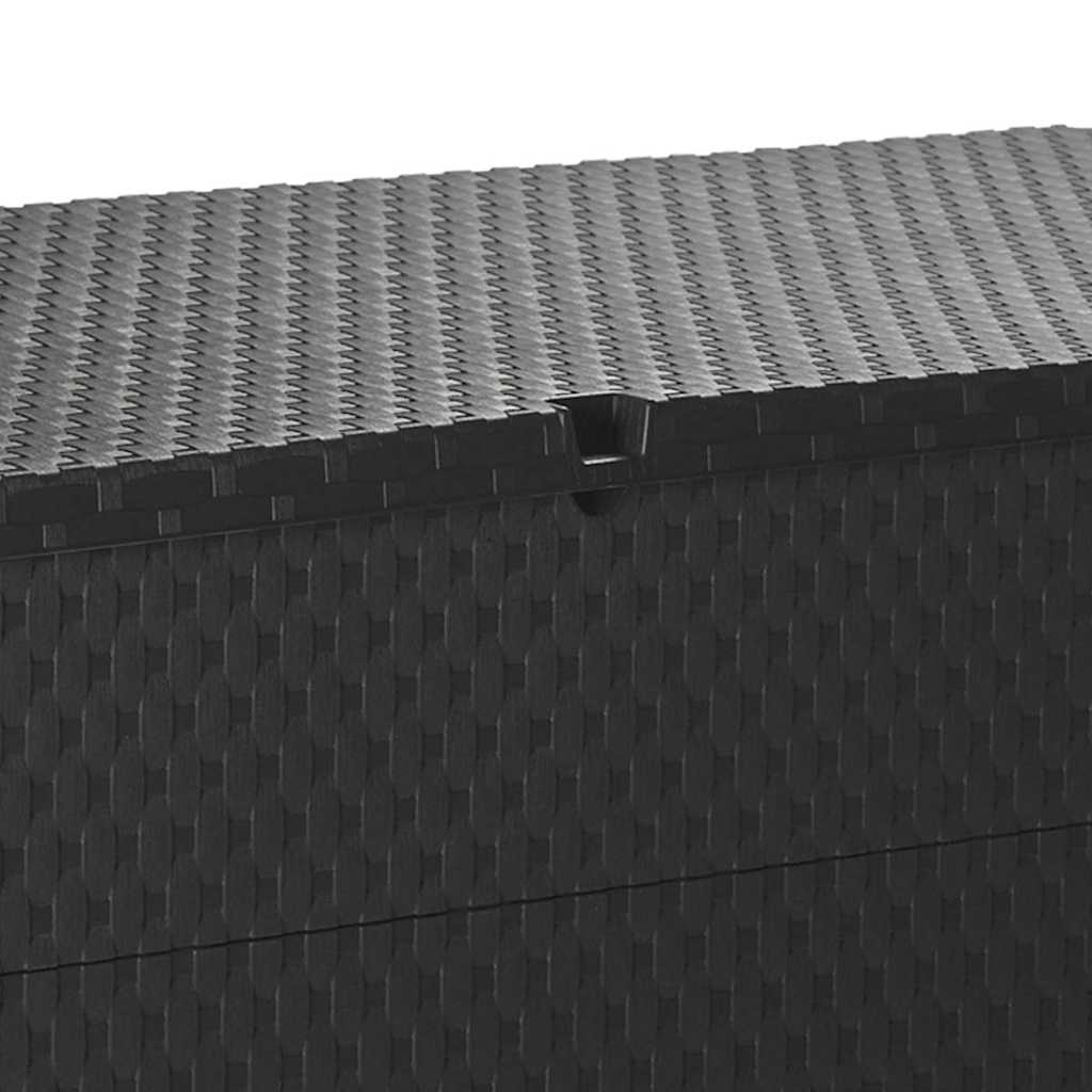 Baule da Giardino Antracite 120x56x63 cm in Rattan PP