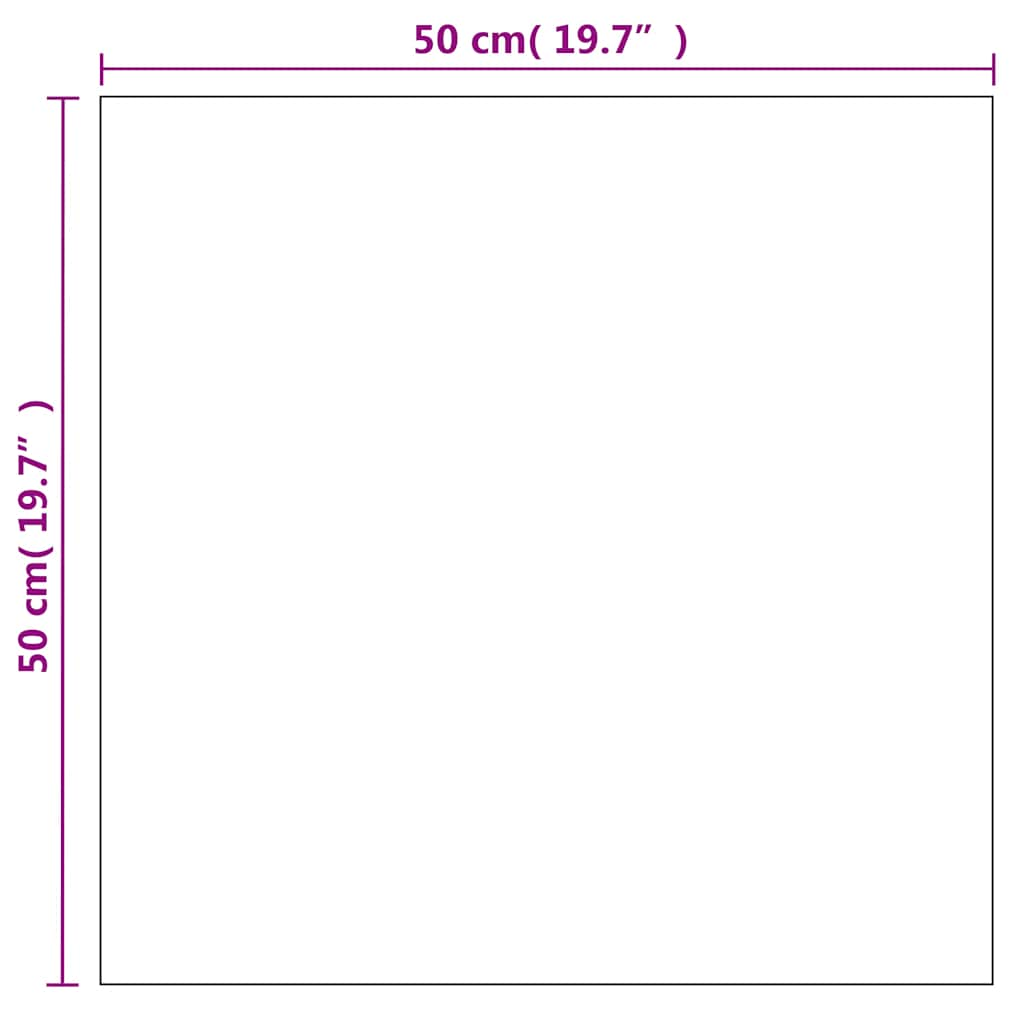 Specchio da Parete 50x50 cm Quadrato in Vetro - homemem39