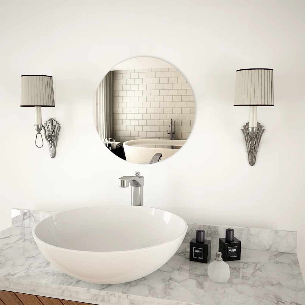 Specchio da Parete 40 cm in Vetro Circolare - homemem39