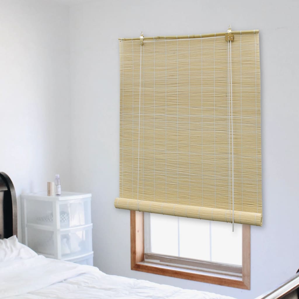 Tenda Avvolgibile in Bambù 150x160 cm Naturale - homemem39