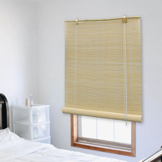 Tenda Avvolgibile in Bambù 150x160 cm Naturale - homemem39