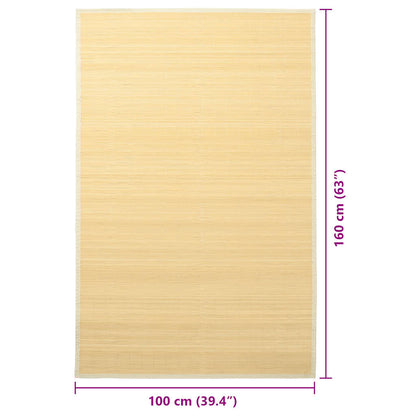 Tappeto in Bambù 100x160 cm Naturale - homemem39