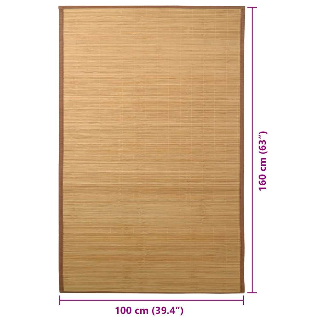 Tappeto in Bambù 100x160 cm Marrone - homemem39